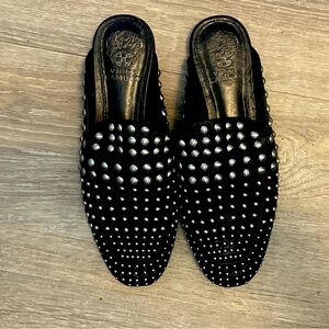 Vince Camoto black studded slides size 7